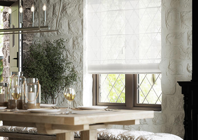 Tanami Voile, White Dawn - Twist&Fit Roman Blind - Image 5